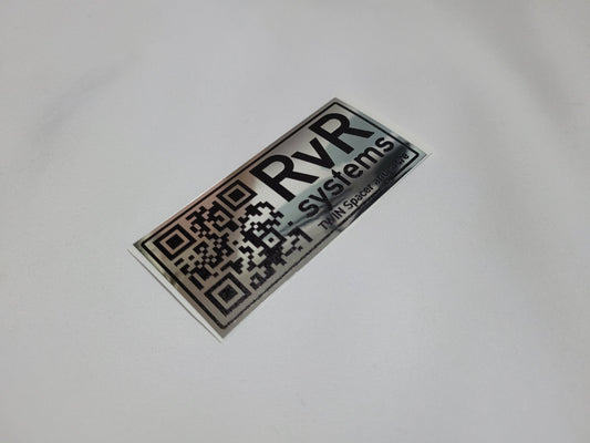 Aufkleber - RvR systems QR Chrom #2